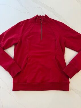 lululemon athletica Red Half-Zip Sweatshirt